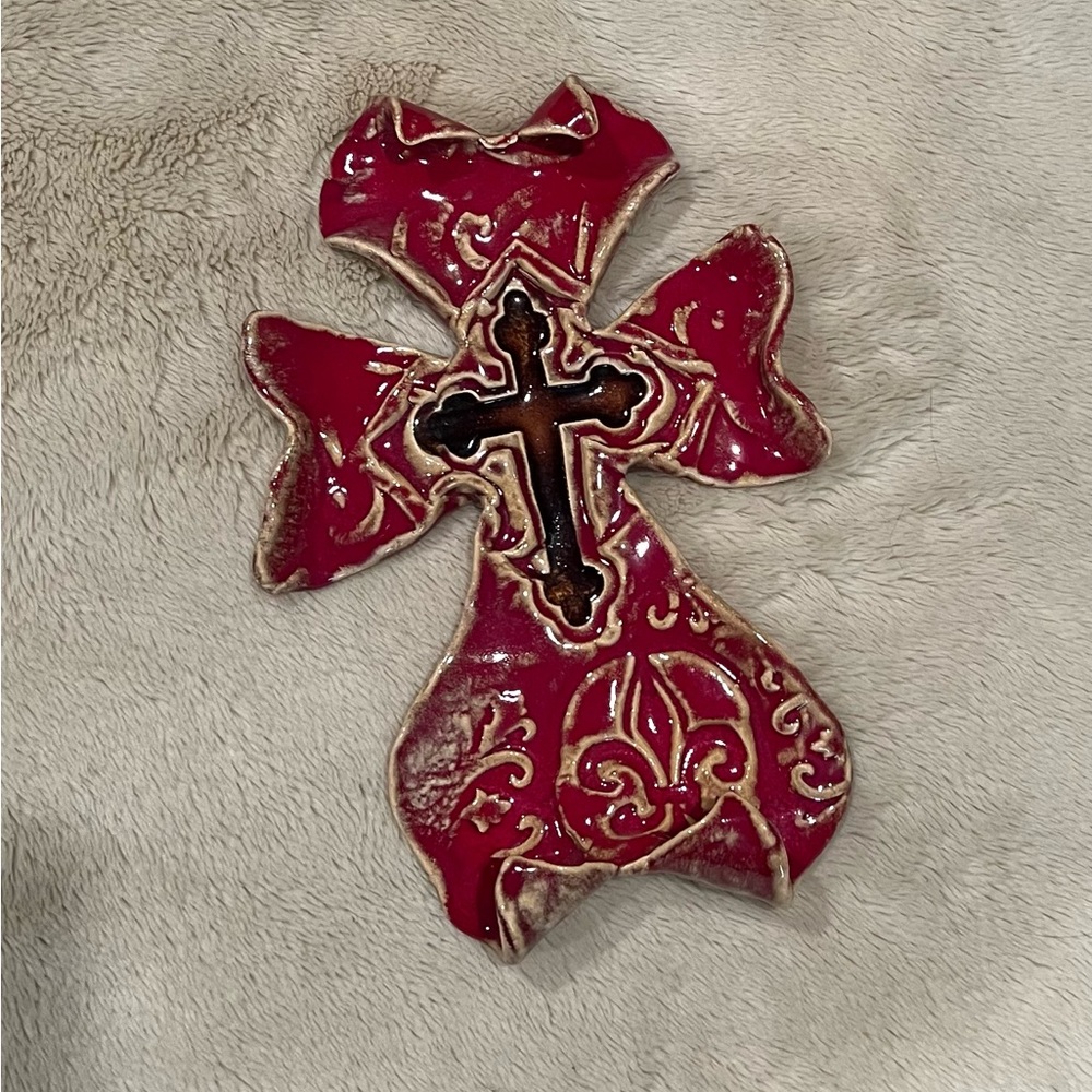 Handmade Pottery Wall Cross